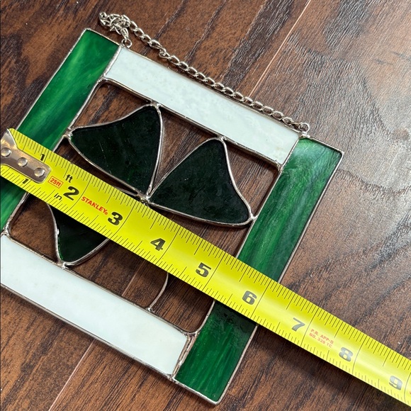 🆕3 Handmade Stained Glass Shamrock Suncatchers - Picture 11 of 11